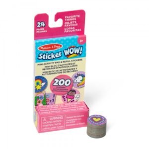 Melissa & Doug Sticker WOW! Favorite Things - Mini Activity Pad & Refill Stickers (200+ Stickers, Stamper Not Included)