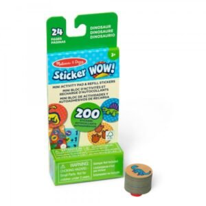 Melissa & Doug Sticker WOW! Dinosaur - Mini Activity Pad & Refill Stickers (200+ Stickers, Stamper Not Included)