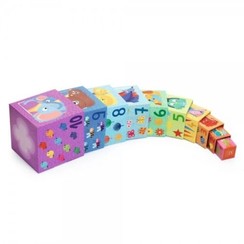 DJECO 10 Rainbow Blocks For Infants