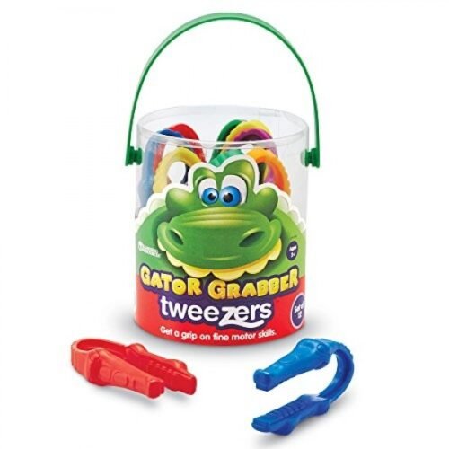 LEARNING RESOURCES Gator Grabber Tweezers- Set of 12
