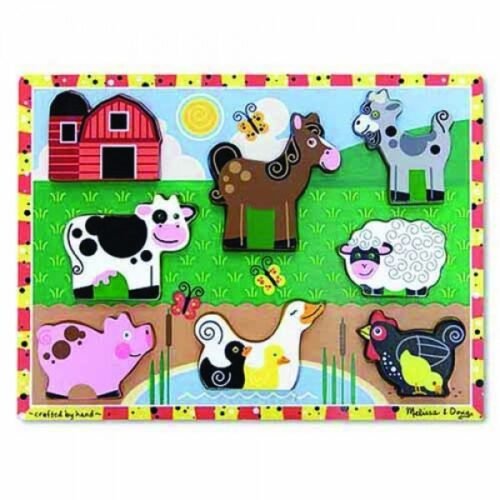 01 MELISSA & DOUG Farm Chunky Puzzle 8pc