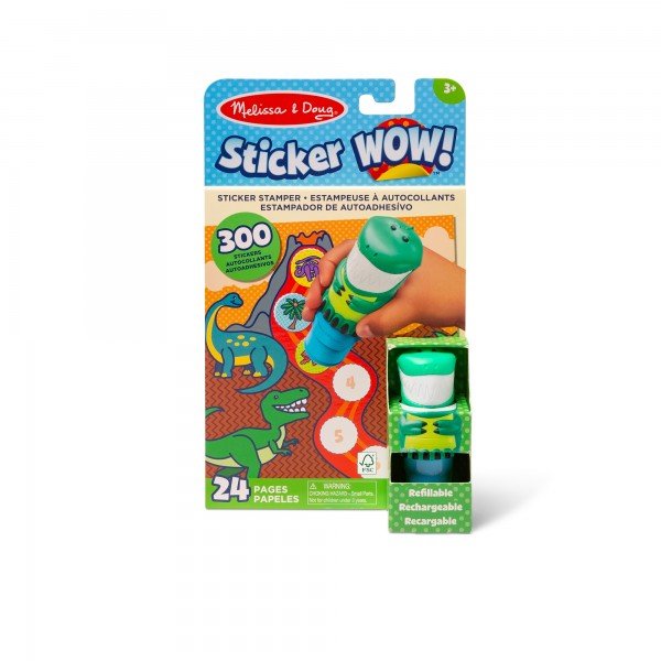 Melissa & Doug Sticker WOW! Dinosaur - Activity Pad & Sticker Stamper