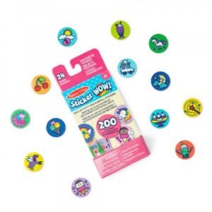 Melissa & Doug Sticker WOW! Favorite Things - Mini Activity Pad & Refill Stickers (200+ Stickers, Stamper Not Included)