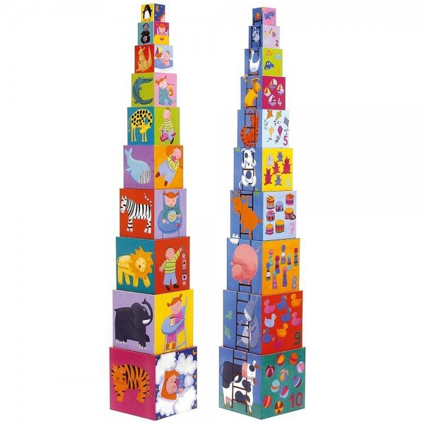 02 DJECO 10 Funny Blocks For Infants