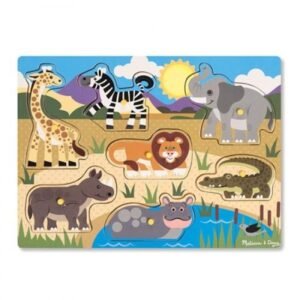 MELISSA & DOUG Safari Peg Puzzle - 7 Pieces