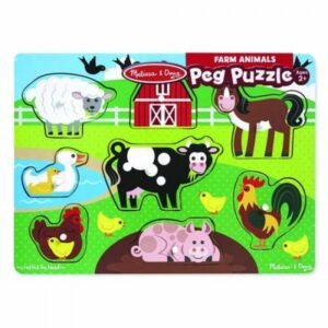 02 MELISSA & DOUG Farm Peg Puzzle