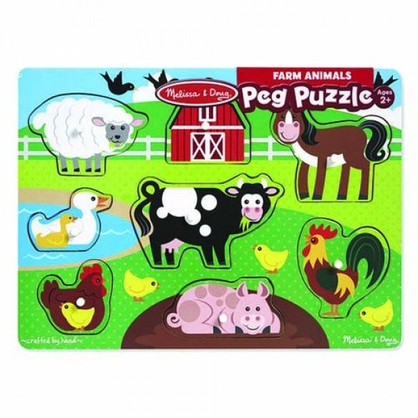 02 MELISSA & DOUG Farm Peg Puzzle