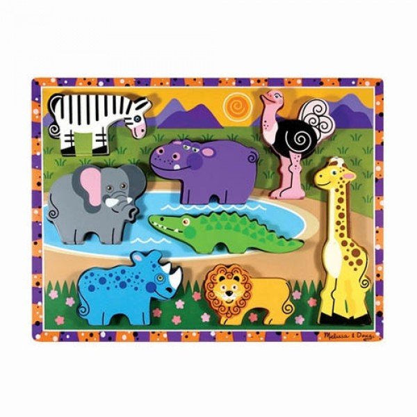 MELISSA & DOUG Safari Chunky Puzzle 8pc