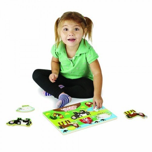 03 MELISSA & DOUG Farm Peg Puzzle