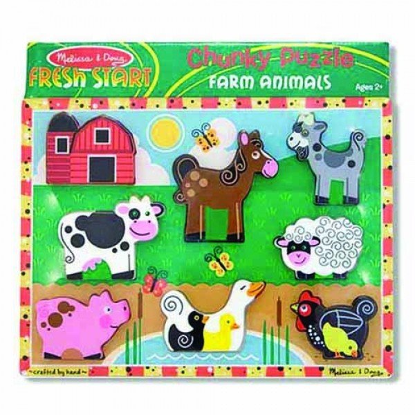 MELISSA & DOUG Farm Chunky Puzzle 8pc