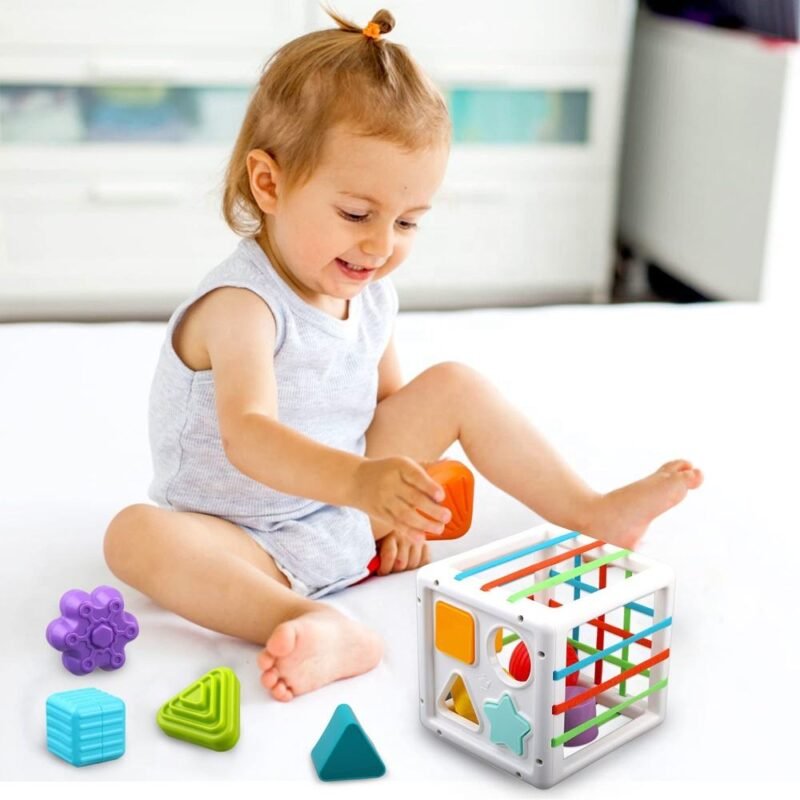 Hefe0a84b79e94c4fb3e2fc42fc6ad389X Shape Sorting Cube